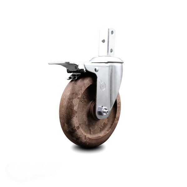 5 Inch High Temp Glass Filled Nylon 3/4 Inch Stem Caster with Total Lock Brake